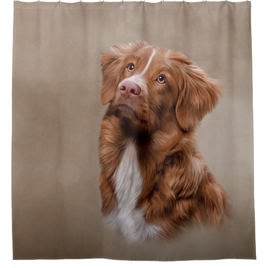 Nova Scotia Duck Tolling Retriever hond Douchegordijn (Voorkant)