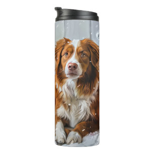 Nova Scotia Duck Tolling Retriever Honden Kerst Fe Thermosbeker