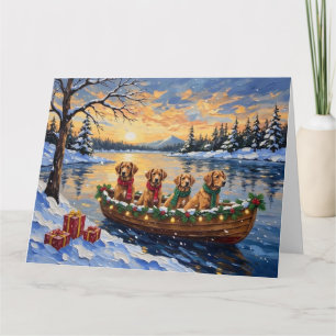 Nova Scotia Duck Tolling Retriever Kerstboot Kaart