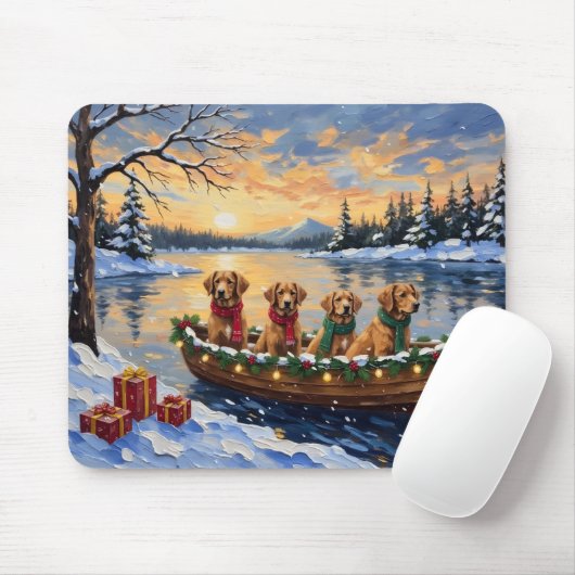 Nova Scotia Duck Tolling Retriever Kerstboot Muismat (Met muis)
