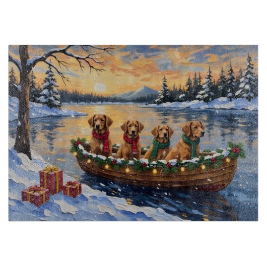 Nova Scotia Duck Tolling Retriever Kerstboot Snijplank (Voorkant)