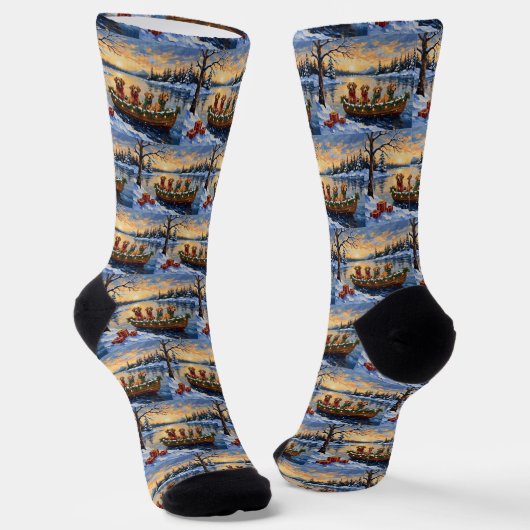 Nova Scotia Duck Tolling Retriever Kerstboot Sokken (Gebogen)