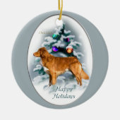 Nova Scotia Duck Tolling Retriever kerstcadeautjes Keramisch Ornament (Voorkant)
