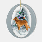 Nova Scotia Duck Tolling Retriever kerstcadeautjes Keramisch Ornament (Links)