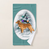 Nova Scotia Duck Tolling Retriever Kerstmis Bad Handdoek (Handdoek)