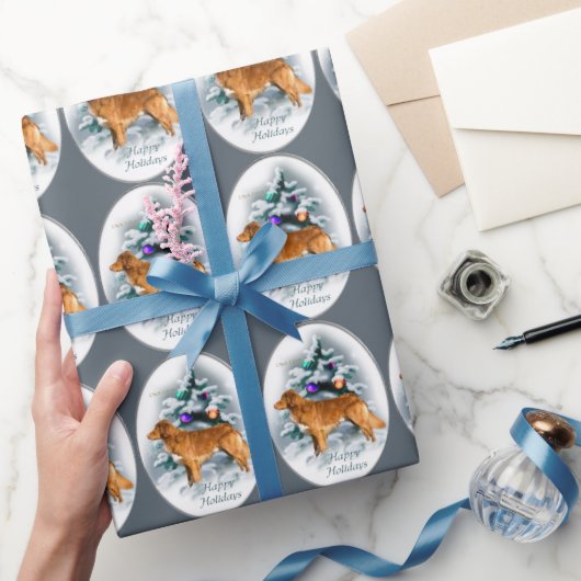 Nova Scotia Duck Tolling Retriever Kerstmis Cadeaupapier (Geschenken)