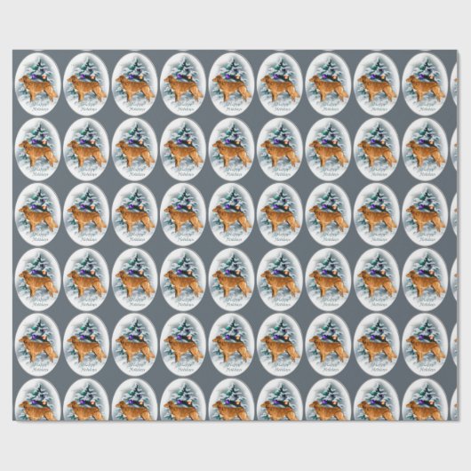 Nova Scotia Duck Tolling Retriever Kerstmis Cadeaupapier (Vlak)