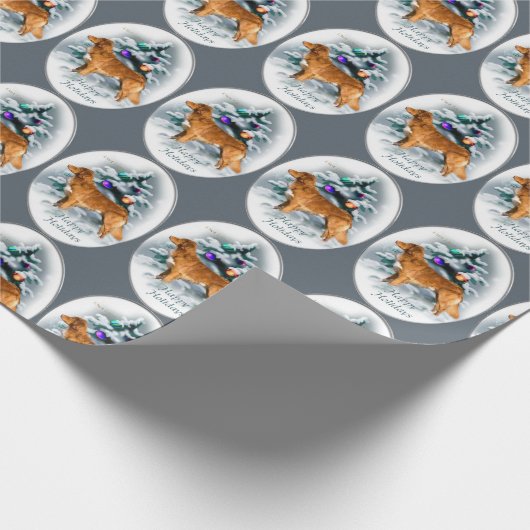 Nova Scotia Duck Tolling Retriever Kerstmis Cadeaupapier (Hoek)