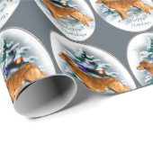 Nova Scotia Duck Tolling Retriever Kerstmis Cadeaupapier (Rol Hoek)