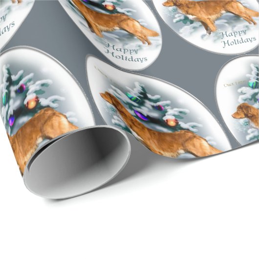 Nova Scotia Duck Tolling Retriever Kerstmis Cadeaupapier (Rol Hoek)