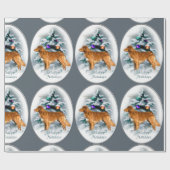 Nova Scotia Duck Tolling Retriever Kerstmis Cadeaupapier (Vlak)