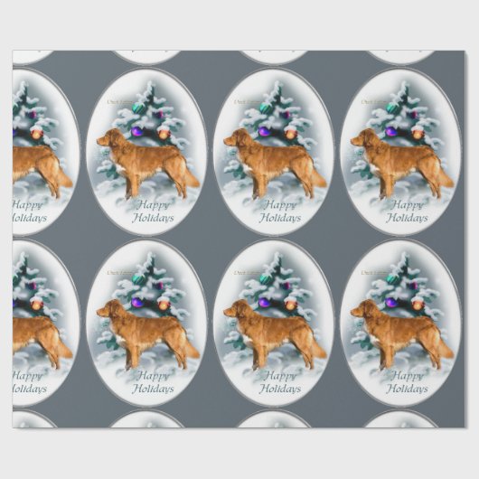 Nova Scotia Duck Tolling Retriever Kerstmis Cadeaupapier (Vlak)