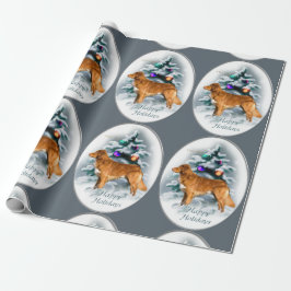 Nova Scotia Duck Tolling Retriever Kerstmis Cadeaupapier