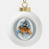 Nova Scotia Duck Tolling Retriever Kerstmis Keramische Bal Ornament (Voorkant)