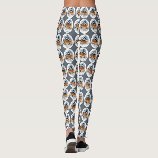 Nova Scotia Duck Tolling Retriever Kerstmis Leggings (Achterkant)