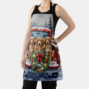Nova Scotia Duck Tolling Retriever Kerstmis Rood Schort