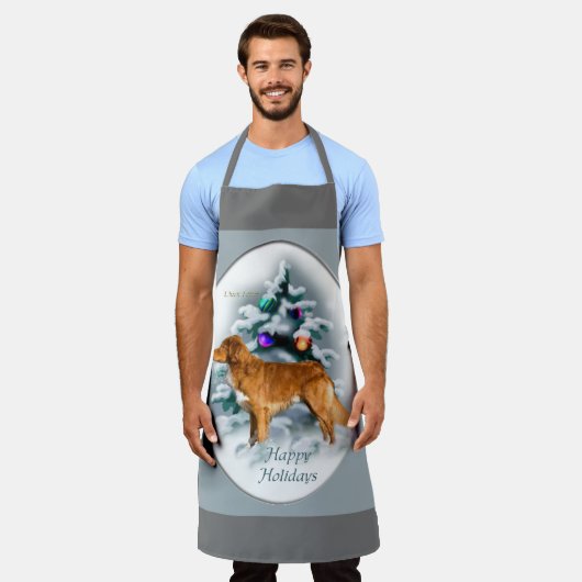 Nova Scotia Duck Tolling Retriever Kerstmis Schort (Gedragen)