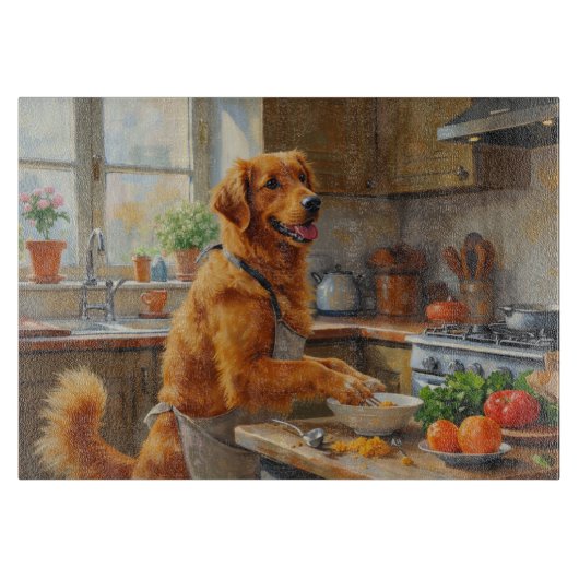 Nova Scotia Duck Tolling Retriever Koken Snijplank (Voorkant)