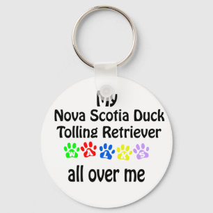 Nova Scotia Duck Tolling Retriever Loopt Ontwerp Sleutelhanger