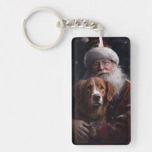Nova Scotia Duck Tolling Retriever Met Sinterklaas Sleutelhanger
