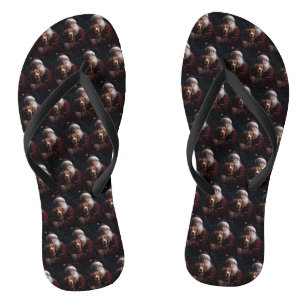 Nova Scotia Duck Tolling Retriever Met Sinterklaas Teenslippers