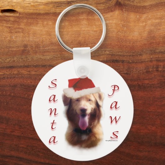 Nova Scotia Duck Tolling Retriever Santa Paws Sleutelhanger (Achterkant)
