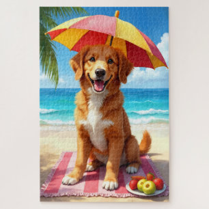 Nova Scotia Duck Tolling Retriever Strand Scene Legpuzzel