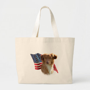 Nova Scotia Duck Tolling Retriever Vlag Grote Tote Bag