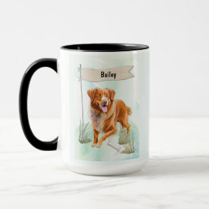 Nova Scotia Duck Tolling Retriever Watercolor Hond Mok