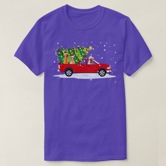 Nova Scotia Duck Tolling Rides Red Truck T-shirt (Design voorkant)