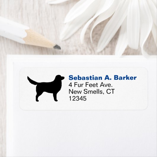 Nova Scotia Duck Tolling Silhouette Etiket (Insitu)