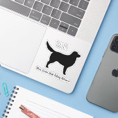 Nova Scotia Duck Tolling Silhouette Sticker (Laptop met iPhone)