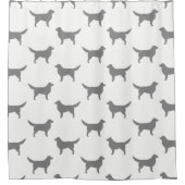 Nova Scotia Duck Tolling Silhouettes Douchegordijn (Voorkant)