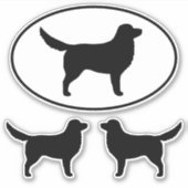 Nova Scotia Duck Tolling Silhouettes Sticker (Voorkant)