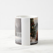 Nova Scotia Eend Toller Hond in Sneeuw Kerstmis Koffiemok (Center)