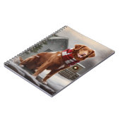 Nova Scotia Eend Toller Hond in Sneeuw Kerstmis Notitieboek (Linkerzijde)