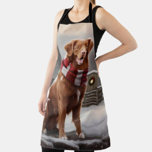 Nova Scotia Eend Toller Hond in Sneeuw Kerstmis Schort