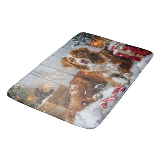 Nova Scotia Eend Toller Hond Kerstfeest Badmat (Gekanteld)