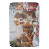 Nova Scotia Eend Toller Hond Kerstfeest Badmat (Voorkant Verticaal)