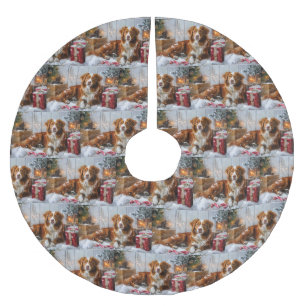 Nova Scotia Eend Toller Hond Kerstfeest Kerstboom Rok