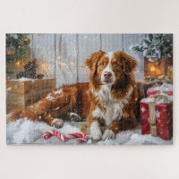 Nova Scotia Eend Toller Hond Kerstfeest