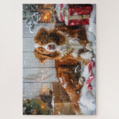 Nova Scotia Eend Toller Hond Kerstfeest Legpuzzel (Verticaal)