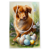 Nova Scotia Eend Toller met Paaseieren Vakantie Medium Cadeauzakje (Voorkant)