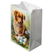 Nova Scotia Eend Toller met Paaseieren Vakantie Medium Cadeauzakje (Achterkant Gekanteld)