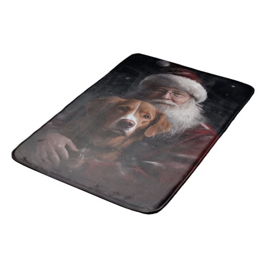 Nova Scotia Eend Toller Met Sinterklaas Feestelijk Badmat (Gekanteld)