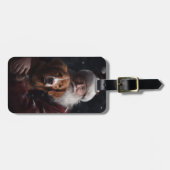 Nova Scotia Eend Toller Met Sinterklaas Feestelijk Bagagelabel (Voorkant horizontaal)