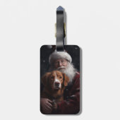 Nova Scotia Eend Toller Met Sinterklaas Feestelijk Bagagelabel (Achterkant verticaal)