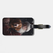 Nova Scotia Eend Toller Met Sinterklaas Feestelijk Bagagelabel (Achterkant horizontaal)