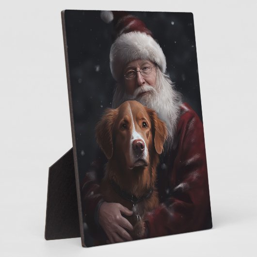 Nova Scotia Eend Toller Met Sinterklaas Feestelijk Fotoplaat (Zijkant)