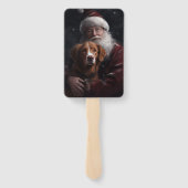 Nova Scotia Eend Toller Met Sinterklaas Feestelijk Handwaaier (Achterkant)